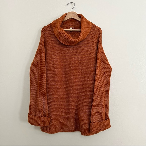 Pilcro Orange Knit Cowl Neck Sweater - Picture 3 of 9